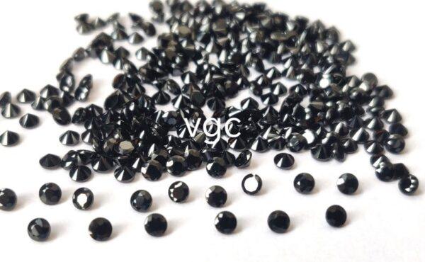 Natural Black Spinel 1.25 mm Round Cut Faceted – Black Spinel Round Faceted 1.25mm