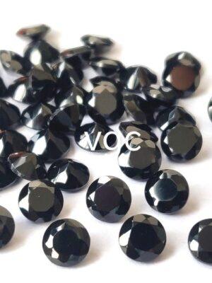 Natural Black Spinel 10 mm Round Cut Faceted – Black Spinel Round Faceted 10mm