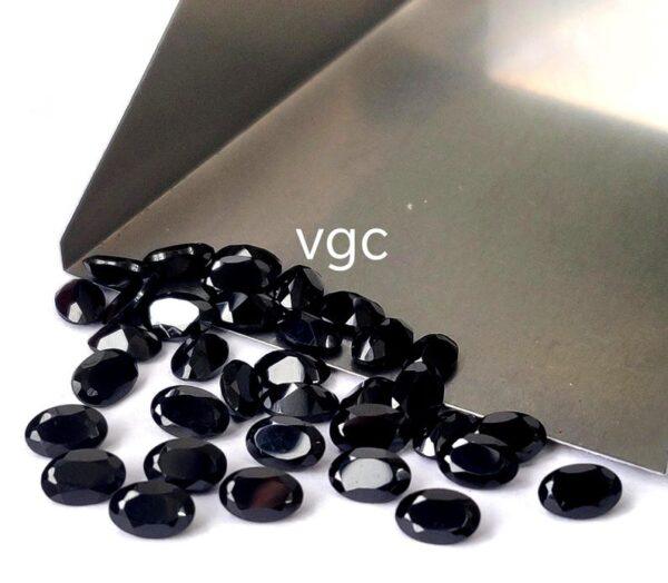 Natural Black Spinel 7×9 mm Oval Cut Faceted – Black Spinel Oval Faceted 7x9mm