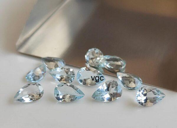 Natural 3×5 mm Aquamarine Pear Cut Faceted AAA Quality – Aquamarine Pear Faceted 3x5mm