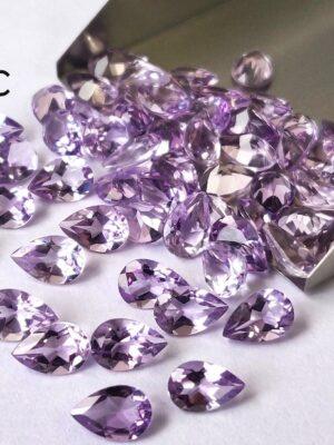 Natural 3×5 mm Pink Amethyst Pear Faceted AAA Quality – Amethyst Pear Faceted 3x5mm