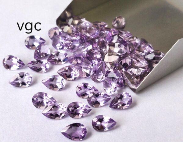 Natural 3×5 mm Pink Amethyst Pear Faceted AAA Quality – Amethyst Pear Faceted 3x5mm