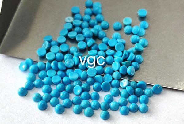Natural 2 mm Arizona Turquoise Round Cabochon Flat Back AAA Quality – Turquoise Round Cabochon 2mm