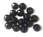 Natural Black Spinel 6 mm Round Rose Cut Flat Back – Black Spinel Round Rose Cut 6mm