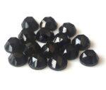 Natural Black Spinel 6 mm Round Rose Cut Flat Back – Black Spinel Round Rose Cut 6mm