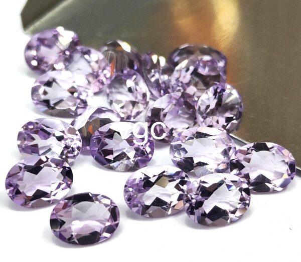 Natural 10×12 mm Pink Amethyst Oval Faceted AAA Quality – Amethyst Oval Faceted 10x12mm