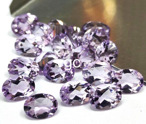 Natural 10×12 mm Pink Amethyst Oval Faceted AAA Quality – Amethyst Oval Faceted 10x12mm