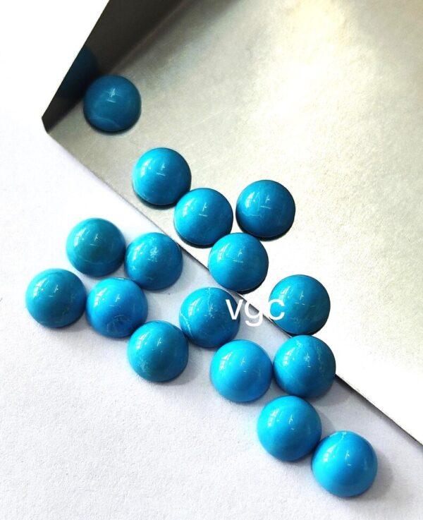 Natural 8 mm Arizona Turquoise Round Cabochon Flat Back AAA Quality – Turquoise Round Cabochon 8mm