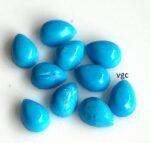 Natural 5×7 mm Arizona Turquoise Pear Cabochon Flat Back AAA Quality – Turquoise Pear Cabochon 5x7mm