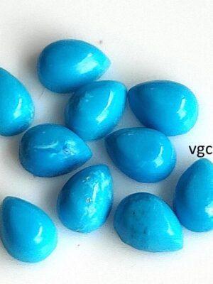 Natural 3×5 mm Arizona Turquoise Pear Cabochon Flat Back AAA Quality – Turquoise Pear Cabochon 3x5mm