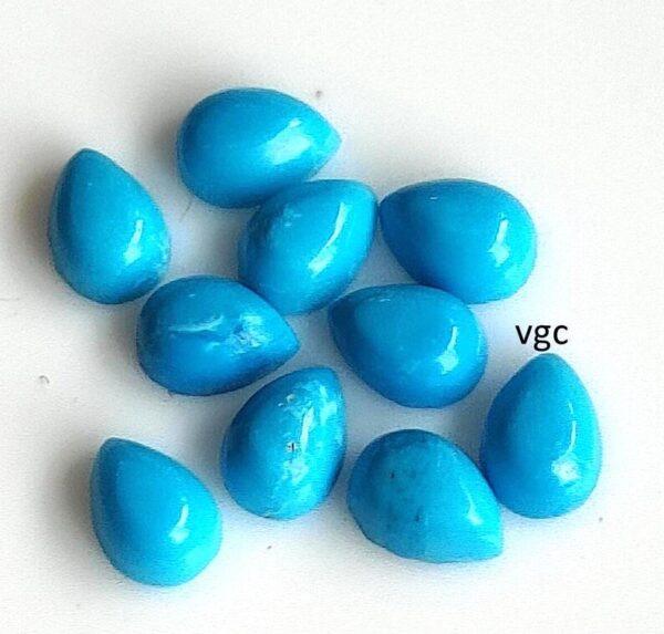 Natural 5×7 mm Arizona Turquoise Pear Cabochon Flat Back AAA Quality – Turquoise Pear Cabochon 5x7mm