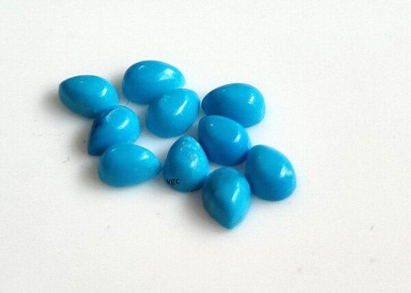 Natural 5×7 mm Arizona Turquoise Pear Cabochon Flat Back AAA Quality – Turquoise Pear Cabochon 5x7mm