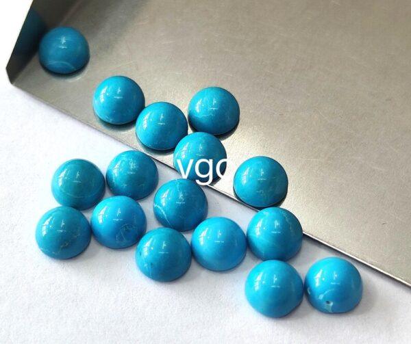 Natural 8 mm Arizona Turquoise Round Cabochon Flat Back AAA Quality – Turquoise Round Cabochon 8mm