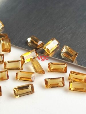 Natural 1.5×3 mm Citrine Baguette Cut Faceted AAA Quality – Citrine Baguette Faceted 1.5x3mm