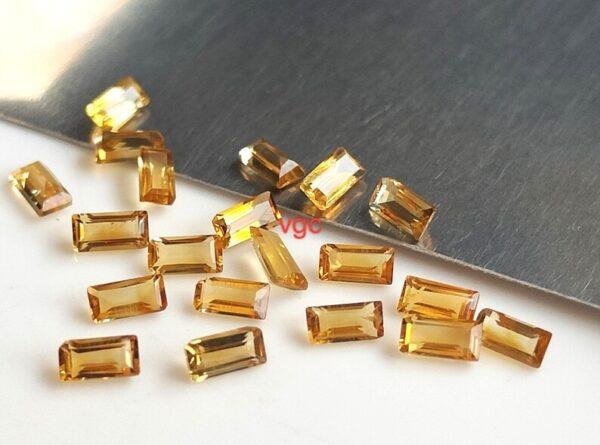 Natural 1.5×3 mm Citrine Baguette Cut Faceted AAA Quality – Citrine Baguette Faceted 1.5x3mm