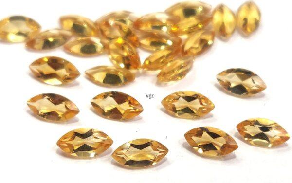 Natural 2×4 mm Citrine Marquise Cut Faceted AAA Quality – Citrine Marquise Faceted 2x4mm