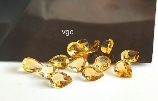 Natural 6×9 mm Citrine Pear Cut Faceted AAA Quality – Citrine Pear Faceted 6x9mm
