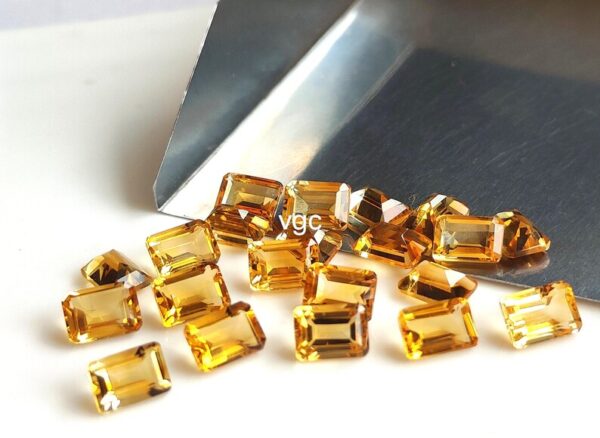Natural 4×6 mm Citrine Octagon Cut Faceted AAA Quality – Citrine Octagon Faceted 4x6mm