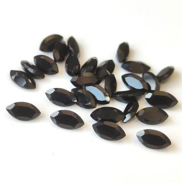 Natural Black Spinel 5×10 mm Marquise Cut Faceted – Black Spinel Marquise Faceted 5x10mm