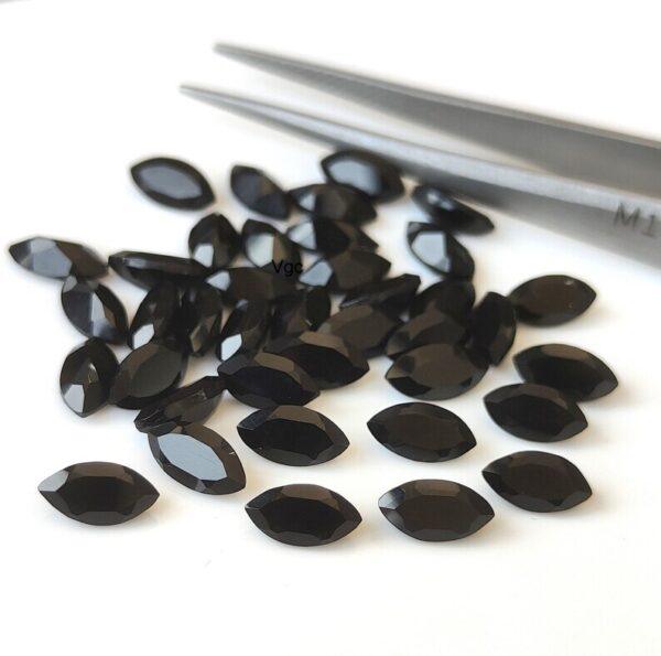 Natural Black Spinel 5×10 mm Marquise Cut Faceted – Black Spinel Marquise Faceted 5x10mm