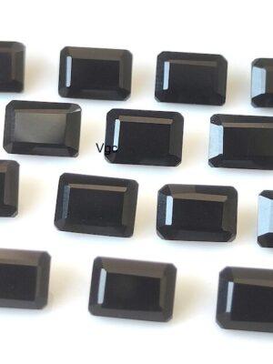 Natural Black Spinel 4×6 mm Octagon Cut Faceted – Black Spinel Octagon Faceted 4x6mm