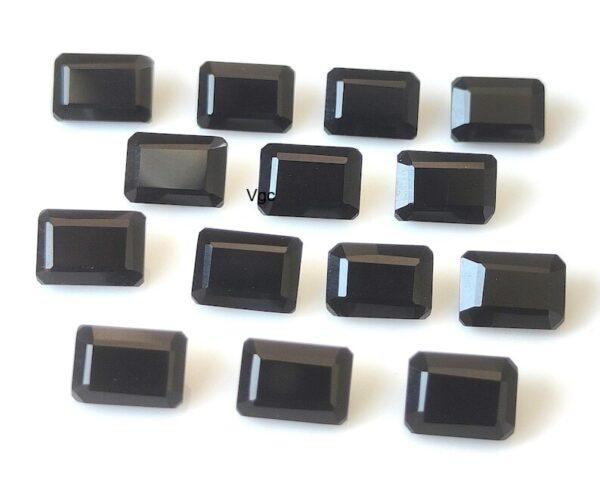 Natural Black Spinel 7×9 mm Octagon Cut Faceted – Black Spinel Octagon Faceted 7x9mm