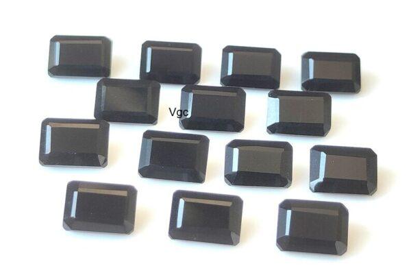 Natural Black Spinel 7×9 mm Octagon Cut Faceted – Black Spinel Octagon Faceted 7x9mm