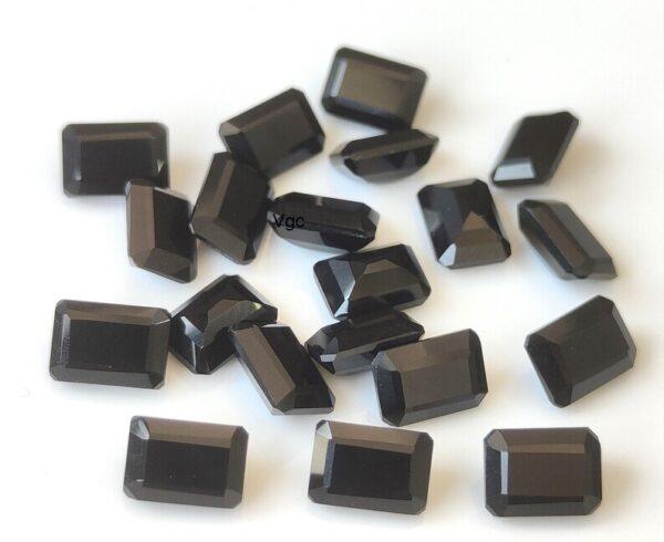 Natural Black Spinel 7×9 mm Octagon Cut Faceted – Black Spinel Octagon Faceted 7x9mm