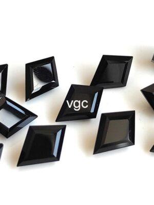 Natural Black Spinel Fancy Kite Shape 10×14 mm Faceted Cut – AAA Quality Black Spinel Fancy Kite Shape 10x14mm