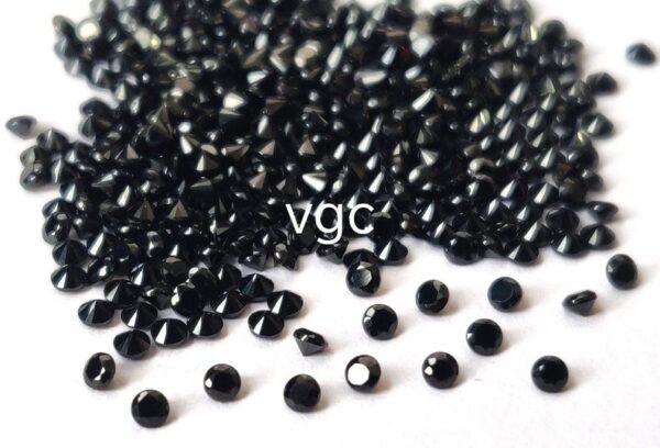 Natural Black Spinel 1.25 mm Round Cut Faceted – Black Spinel Round Faceted 1.25mm