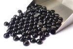 Natural Black Spinel 8 mm Round Cabochon Flat Back – Black Spinel Round Cabochon 8mm