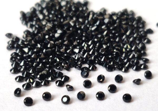 Natural Black Spinel 1.25 mm Round Cut Faceted – Black Spinel Round Faceted 1.25mm