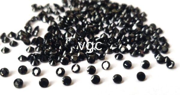 Natural Black Spinel 1.25 mm Round Cut Faceted – Black Spinel Round Faceted 1.25mm
