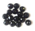 Natural Black Spinel 6 mm Round Rose Cut Flat Back – Black Spinel Round Rose Cut 6mm