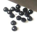 Natural Black Spinel 6 mm Round Rose Cut Flat Back – Black Spinel Round Rose Cut 6mm