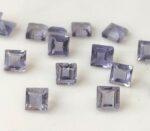 Natural Iolite 6 mm Square Faceted Cut – Iolite Square Faceted 6mm