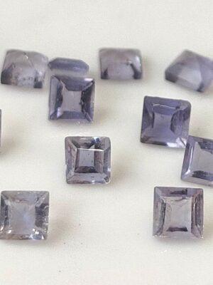 Natural Iolite 3 mm Square Faceted Cut – Iolite Square Faceted 3mm