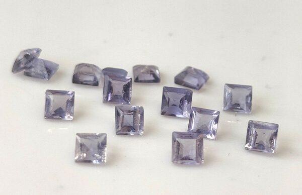Natural Iolite 6 mm Square Faceted Cut – Iolite Square Faceted 6mm