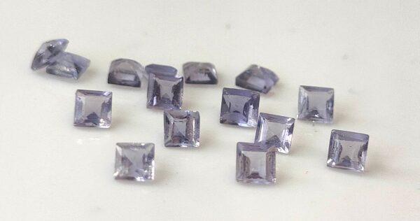 Natural Iolite 6 mm Square Faceted Cut – Iolite Square Faceted 6mm