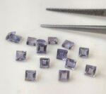 Natural Iolite 6 mm Square Faceted Cut – Iolite Square Faceted 6mm