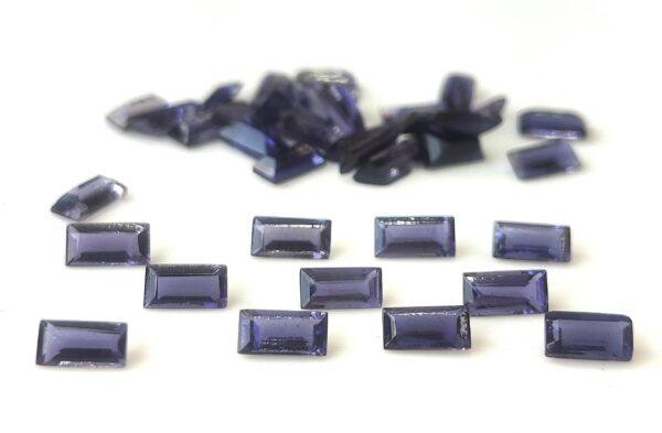 Natural Iolite 2×4 mm Baguette Faceted Cut – Iolite Baguette Faceted 2x4mm