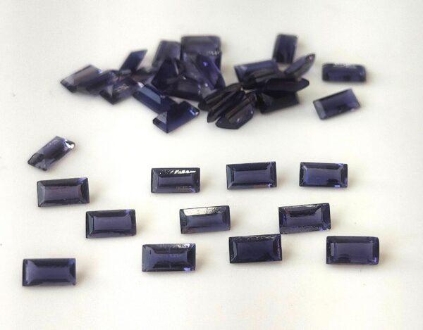 Natural Iolite 2×4 mm Baguette Faceted Cut – Iolite Baguette Faceted 2x4mm