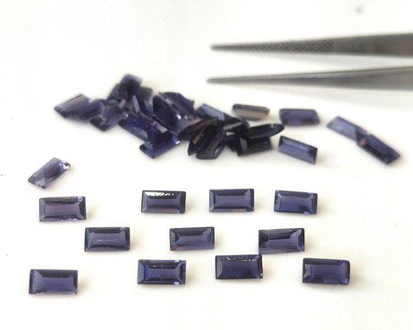 Natural Iolite 2×4 mm Baguette Faceted Cut – Iolite Baguette Faceted 2x4mm