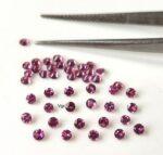 Natural Rhodolite Garnet 1.75 mm Round Cut Faceted AAA Quality – Pink Garnet Faceted Round 1.75mm