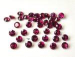 Natural Rhodolite Garnet 3.5 mm Round Cut Faceted AAA Quality – Pink Garnet Faceted Round 3.5mm