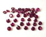 Natural Rhodolite Garnet 3.5 mm Round Cut Faceted AAA Quality – Pink Garnet Faceted Round 3.5mm