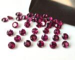 Natural Rhodolite Garnet 3.5 mm Round Cut Faceted AAA Quality – Pink Garnet Faceted Round 3.5mm