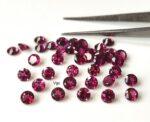 Natural Rhodolite Garnet 3.5 mm Round Cut Faceted AAA Quality – Pink Garnet Faceted Round 3.5mm