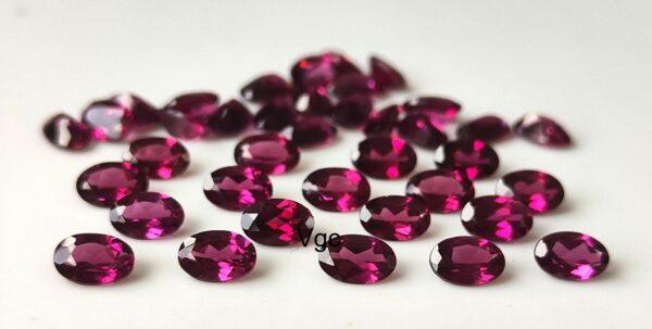 Natural Rhodolite Garnet 5×7 mm Oval Cut Faceted AAA Quality – Pink Garnet Faceted Oval 5x7mm