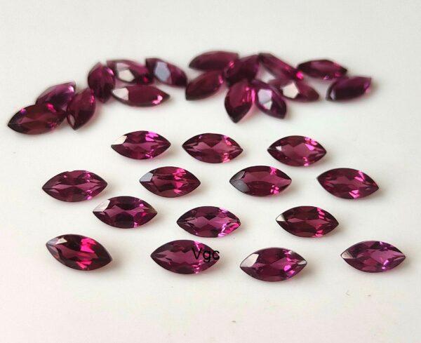 Natural Rhodolite Garnet 2×4 mm Marquise Cut Faceted AAA Quality – Pink Garnet Faceted Marquise 2x4mm